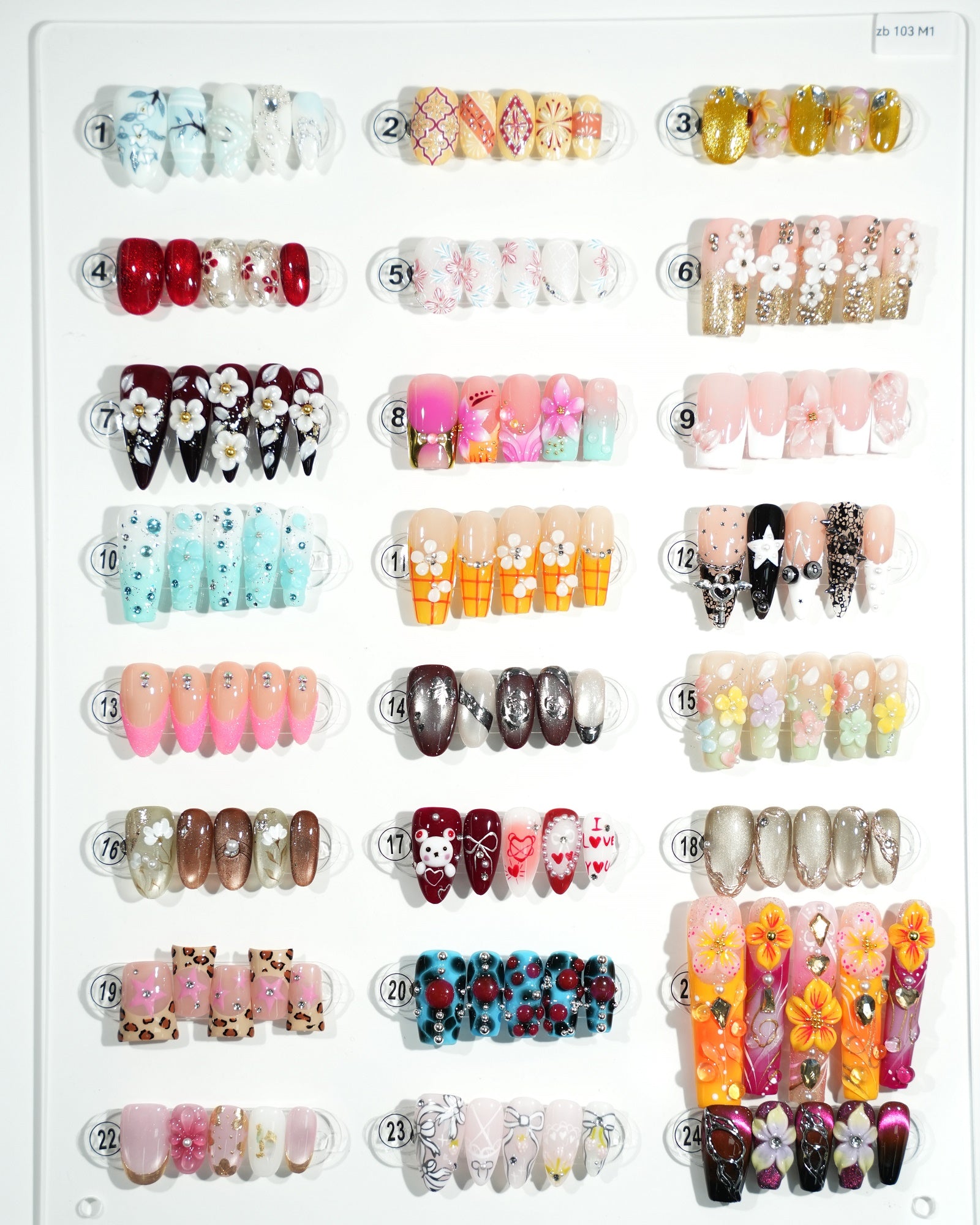 zb103..Different styles of nails