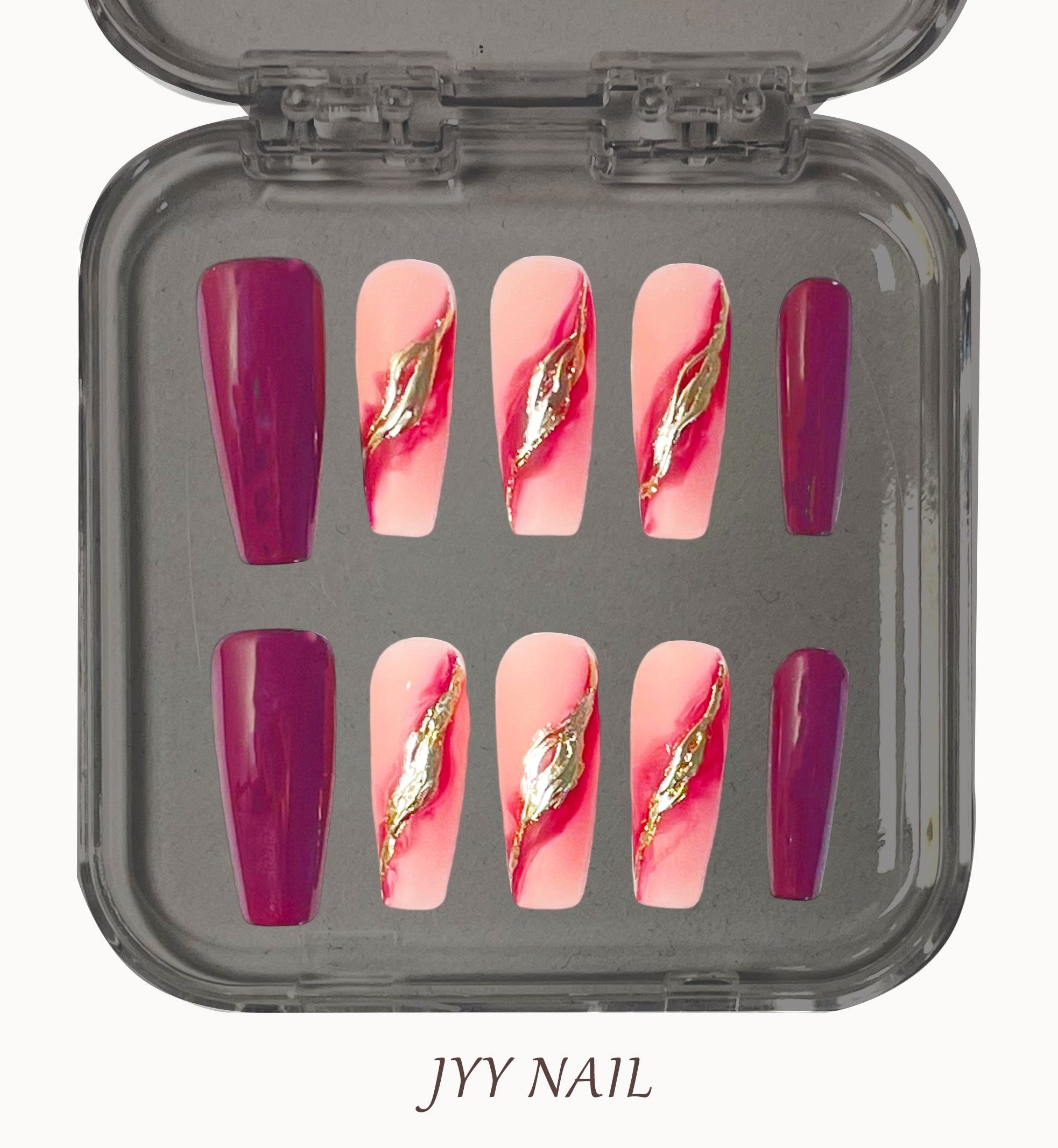 A130 Oro rosa esmerilado: manicura con degradado avanzado en oro rosa mate