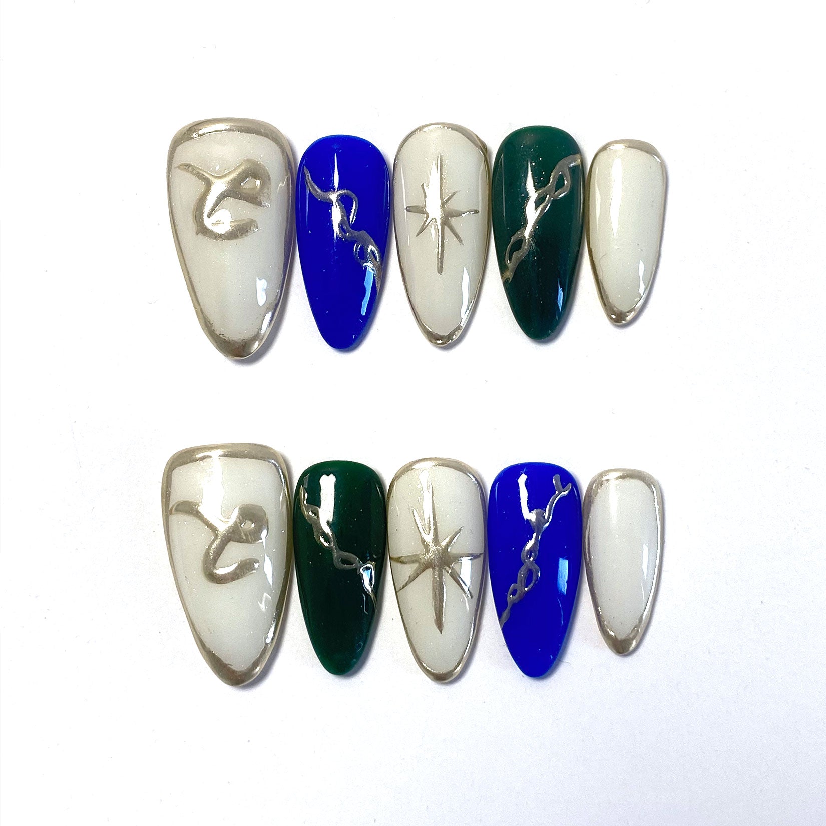 A146 Brandy；Heavy metal chain street spice style manicure