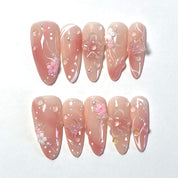 A174 Frozen splash:Pure hand sculpture spray three-dimensional custom manicure