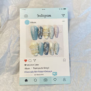 A1702-Meiyiyi original handcrafted high-end custom hand-painted wearable nails, luxurious custom style