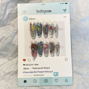 A1704-Meiyiyi original pure handcrafted high-end custom hand-painted wearable nails, luxurious custom style