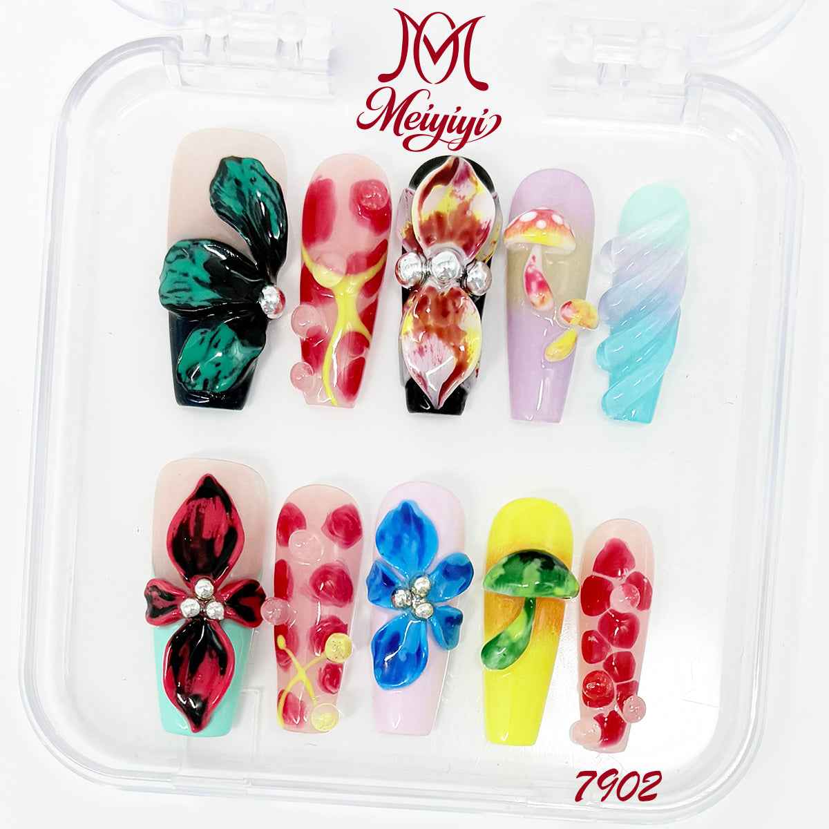 zb129...A wide variety of wearable nails in different styles.