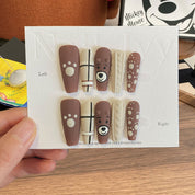 A1153-Meiyiyi original high-end hand-painted 3D flower-picking design wearable nail art