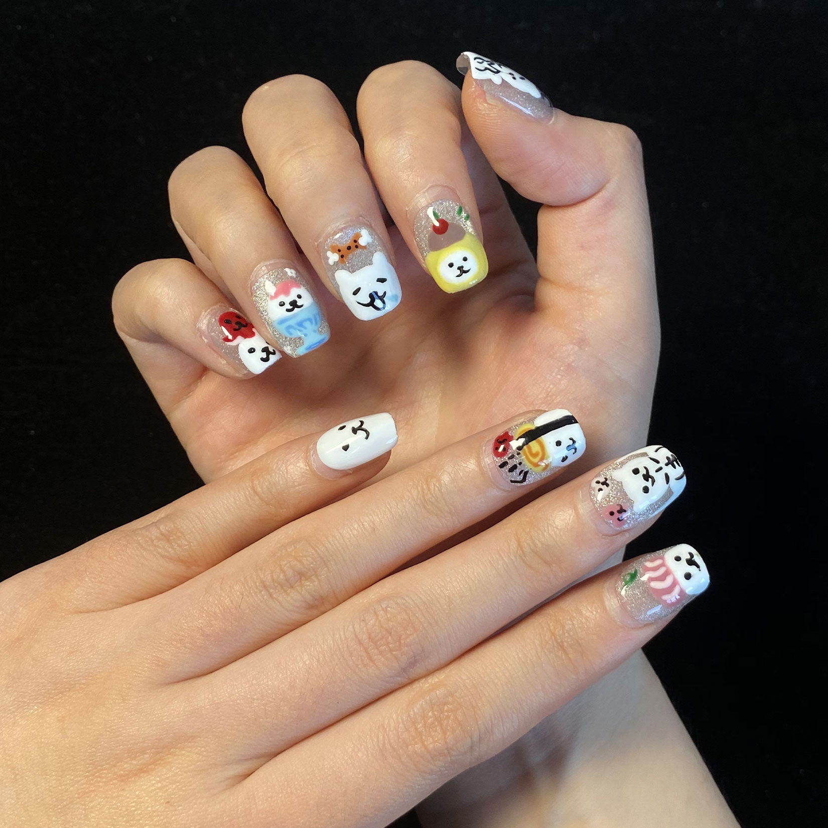 A1697-Meiyiyi original pure handcrafted high-end custom hand-painted wearable nails, luxurious custom style