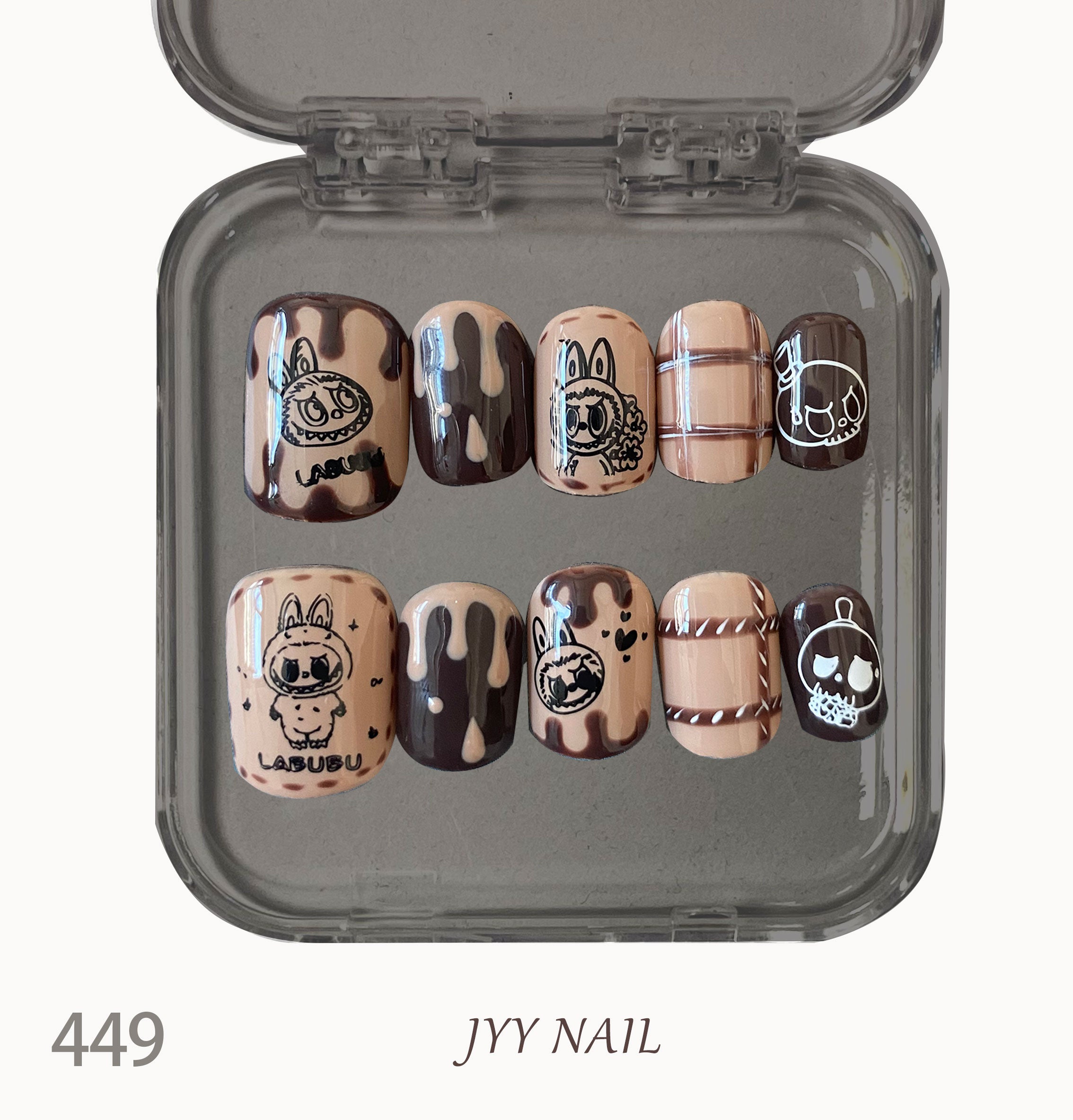 A449 Bubble Matt makes perfect:High luxury original hand-painted custom bubble Matte nail art
