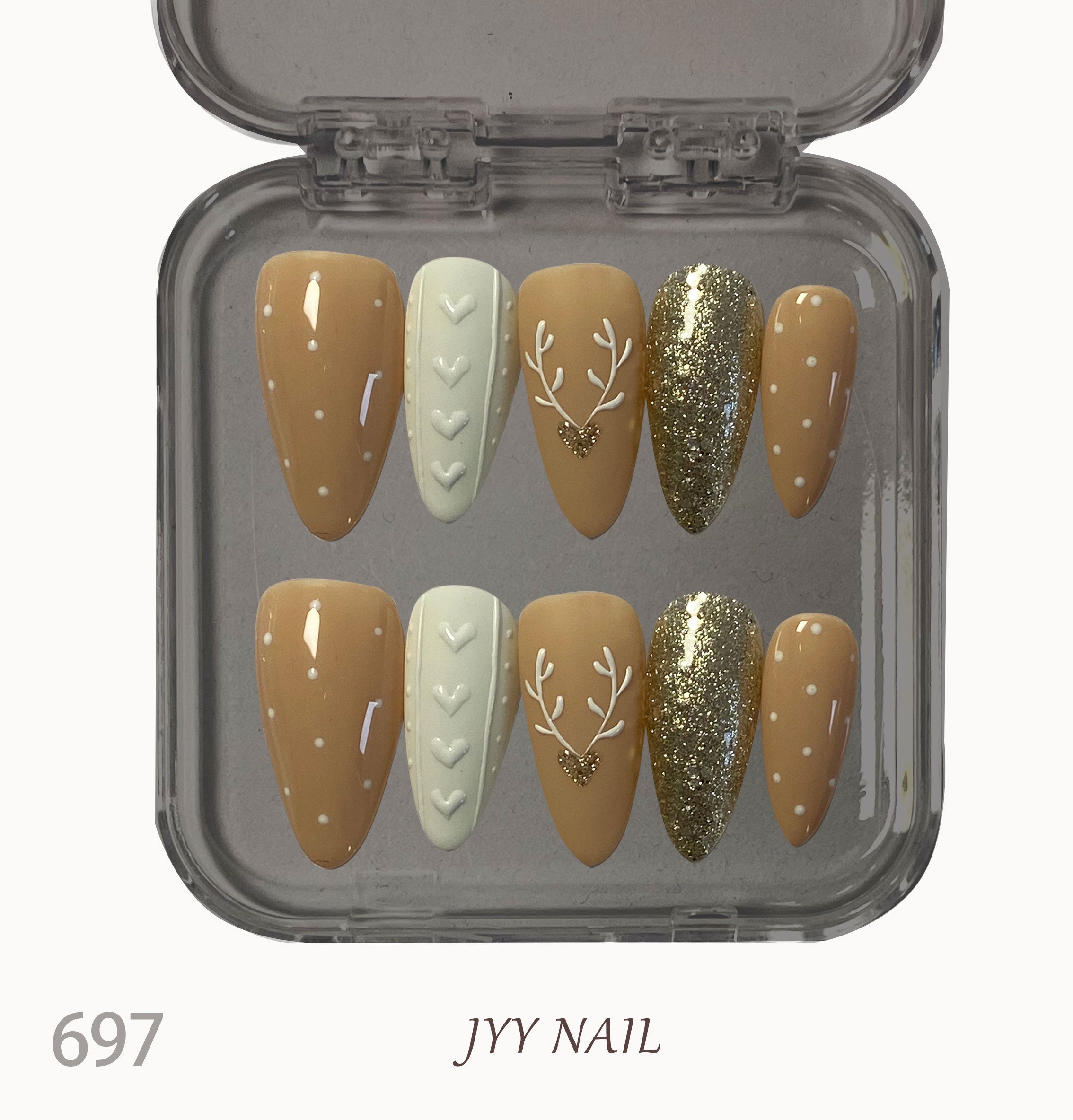 A697Moose biscuit:Hand-painted elk cookie nails
