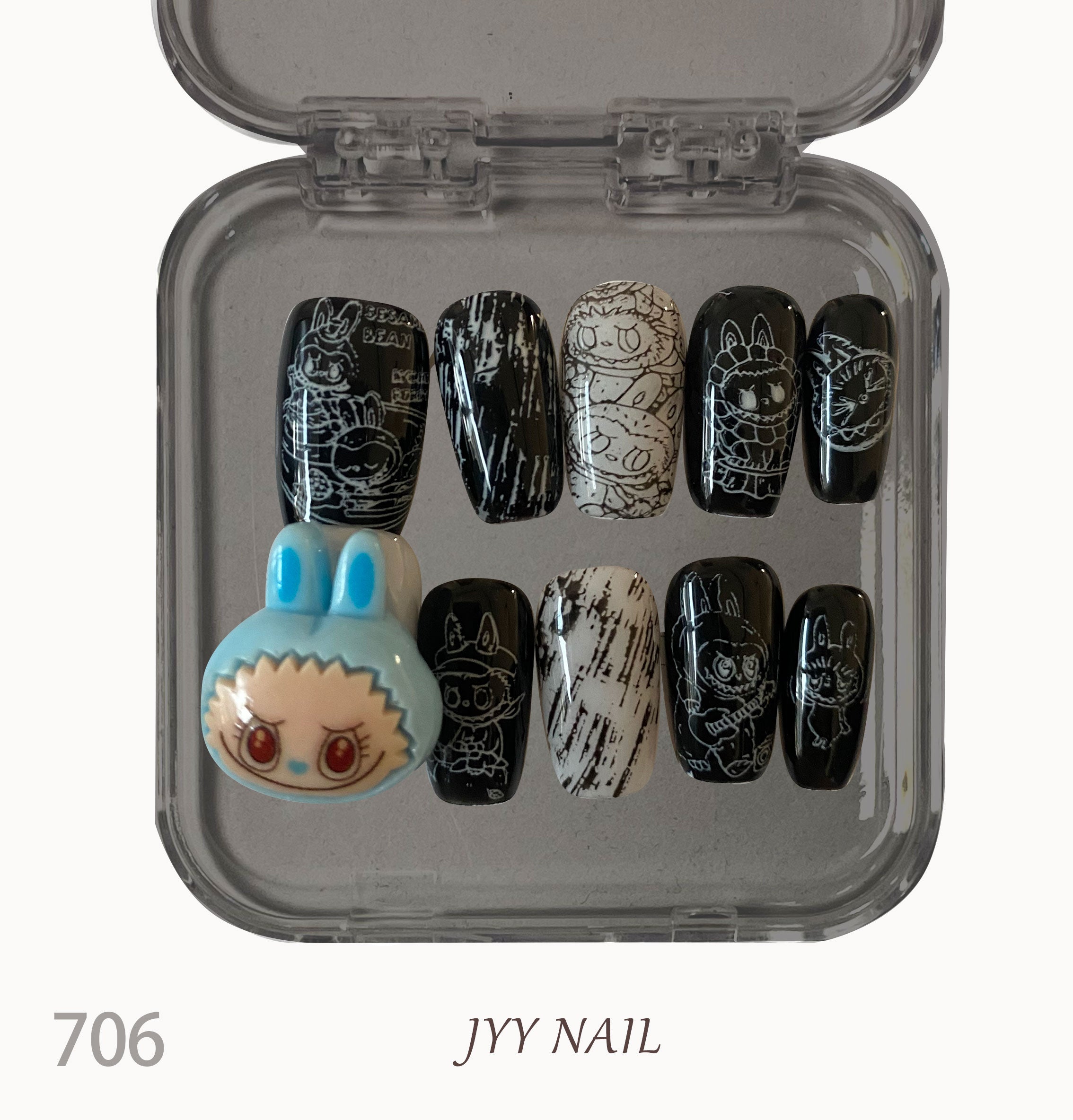 A706Bubble mat：Hand-drawn anime bubble Matt nails