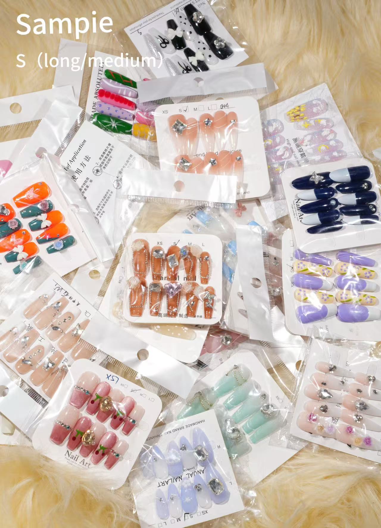 Nails mixed sizes and length wholesale (mainly for Xs and S sizes)-Suzy